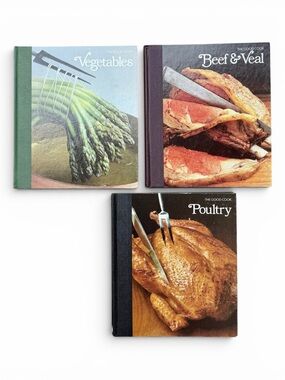 Time-Life The Good Cook Cookbook Set of 3 Beef & Veal Poultry Vegetables HC VTG